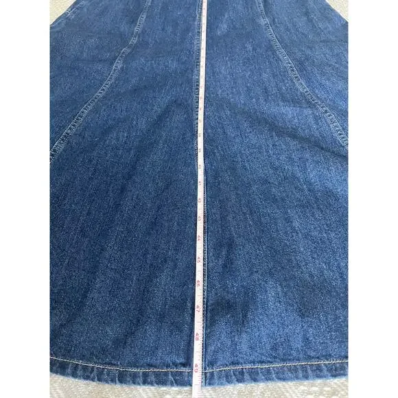 Sundance Poppy Denim Maxi Dress in Light Wash, size 8 Western Coastal Cowgirl - Picture 15 of 15